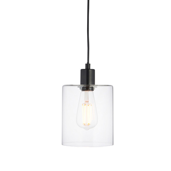 Lampa wisząca TOLEDO czarna matowa 1xE27x20W wym:150x15x15cm IP20 Endon 1026948