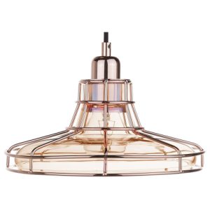 Lampa wisząca TORRE Szkło Miedziany 60837 Lampa wisząca TORRE Szkło Miedziany 60837