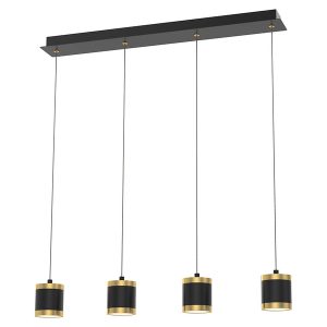 Lampa wisząca Toulouse LED 4-punktowa ze ściemniaczem czarna 111621 Lampa wisząca Toulouse LED 4-punktowa ze ściemniaczem czarna 111621
