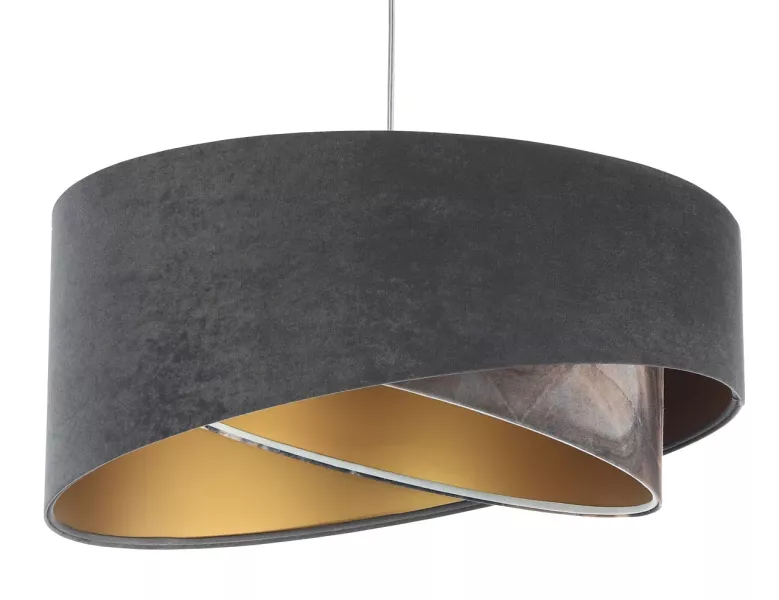 Lampa wisząca TOURMALINE szara/złota 432640