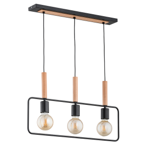 Lampa wisząca TRAPER ramka czarna 3xE27x15W wym:90x66x8cm IP20 Alfa 1022961
