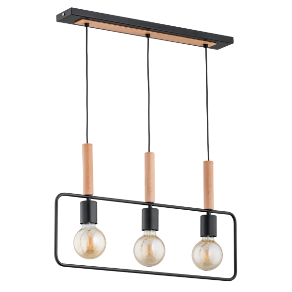 Lampa wisząca TRAPER ramka czarna 3xE27x15W wym:90x66x8cm IP20 Alfa 1022961