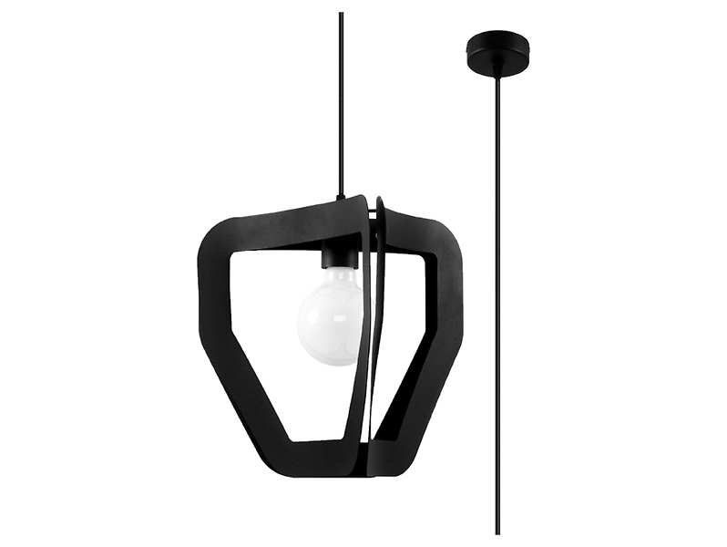 Lampa wisząca Tres stalowa czarna 72526