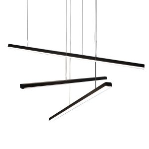 Lampa wisząca TRIO czarna LED 3x36W Ciepła biel 2200lm Maxlight 846395