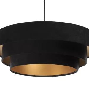 Lampa wisząca TRIO czarna/złota 391620
