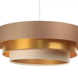 Lampa wisząca TRIO MIX beżowa/złota/kremowa 391479