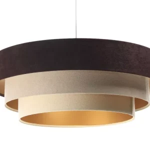 Lampa wisząca TRIO MIX brązowa/beżowa/złota 391577