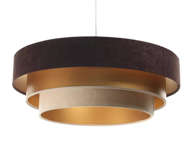 Lampa wisząca TRIO MIX brązowa/złota/beżowa 391549