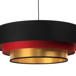 Lampa wisząca TRIO MIX czarna/czerwona/złota 391413