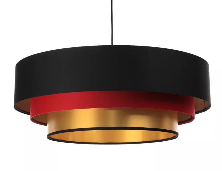 Lampa wisząca TRIO MIX czarna/czerwona/złota 391413