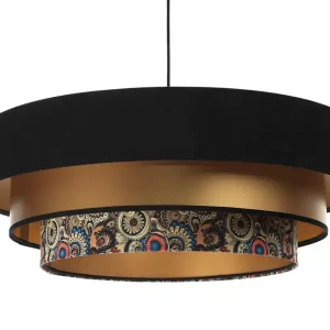 Lampa wisząca TRIO MIX czarna/złota/wielokolorowa 391385 Lampa wisząca TRIO MIX czarna/złota/wielokolorowa 391385