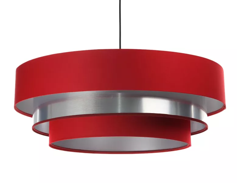 Lampa wisząca TRIO MIX czerwona/srebrna 391510