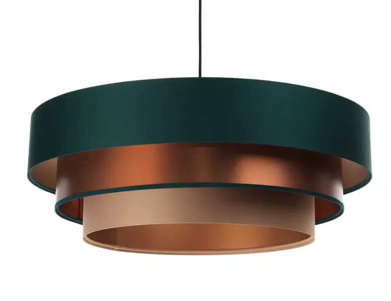 Lampa wisząca TRIO MIX zielona/miedziana/beżowa 392191
