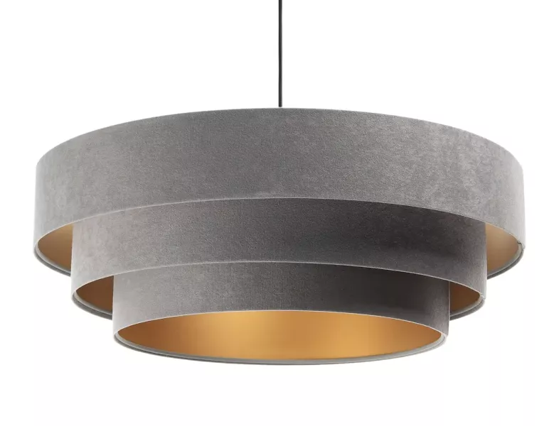 Lampa wisząca TRIO szara/złota 392185