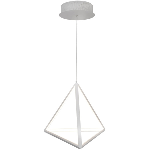 Lampa wisząca TRÓJKĄT biała LED 1x20W Ciepła biel 750lm Polux 854446