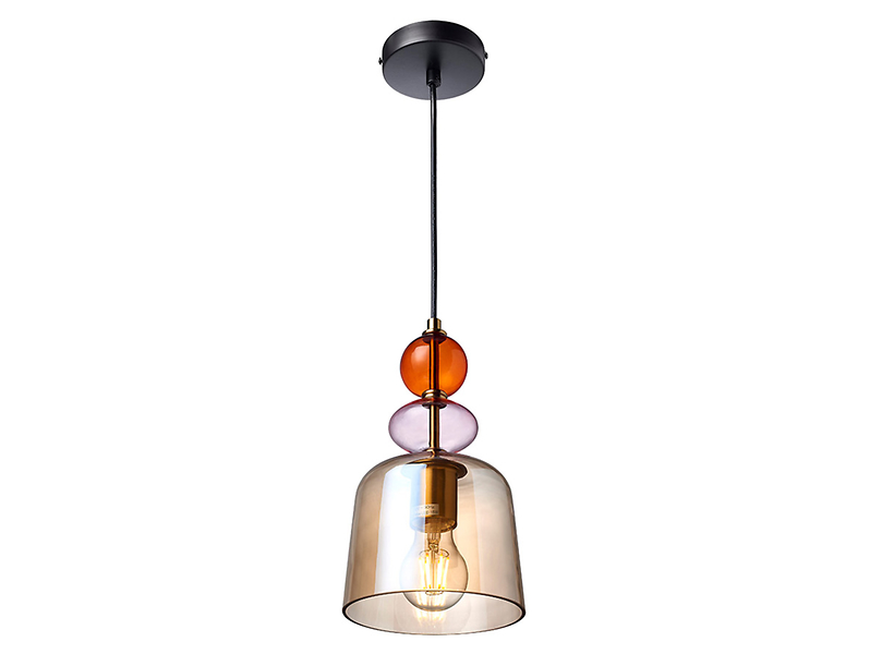 Lampa wisząca Tropea 16 cm szklana bursztynowa 261033