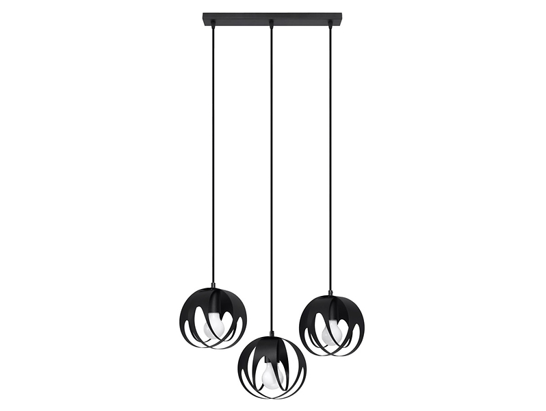 Lampa wisząca Tulos 3L stalowa czarna 52630