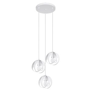 Lampa wisząca Tulos 3P stalowa biała 52625 Lampa wisząca Tulos 3P stalowa biała 52625