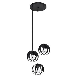 Lampa wisząca Tulos 3P stalowa czarna 52629 Lampa wisząca Tulos 3P stalowa czarna 52629