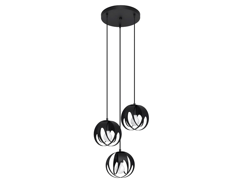 Lampa wisząca Tulos 3P stalowa czarna 52629