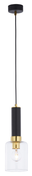 Lampa wisząca TULUZA czarno-złota 1xE27x40W wym:80x12x12cm IP20 Jupiter 1012133