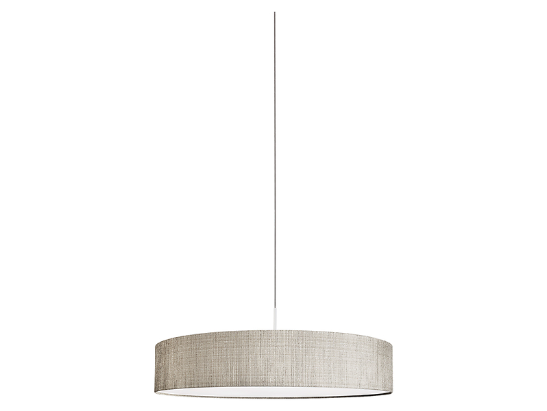 Lampa wisząca Turda 3-punktowa tkaninowa szara 36003