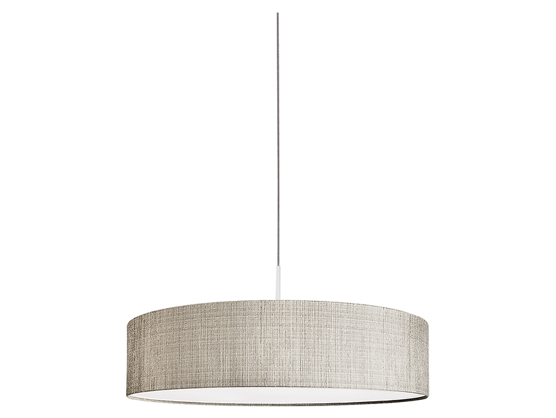 Lampa wisząca Turda 3-punktowa tkaninowa szara 36002