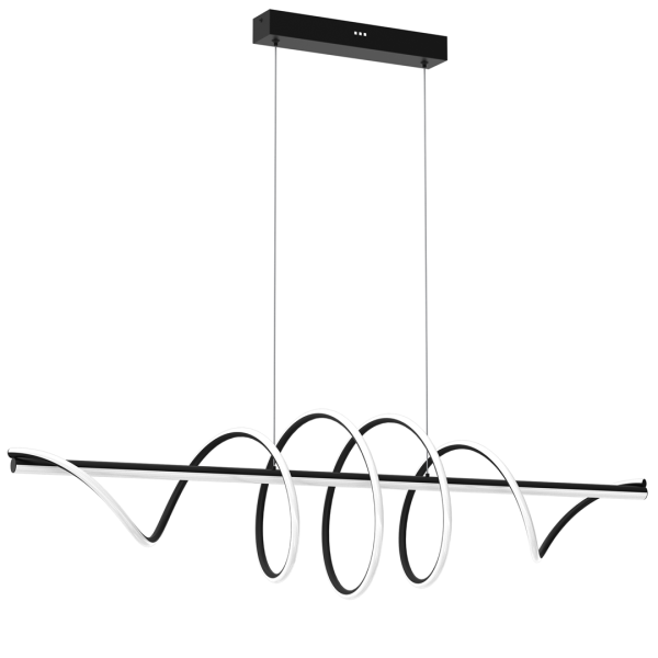 Lampa wisząca TWIST czarna aluminium LED 110 cm 1072012