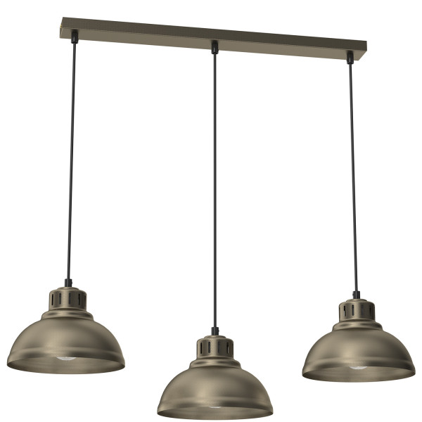 Lampa wisząca tytanowe złoto-czarna Sven 3xE27x15W Luminex 846523