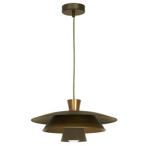 Lampa wisząca tytanowe złoto-złoty mat Plato 1xE27x15W Luminex 845271 Lampa wisząca tytanowe złoto-złoty mat Plato 1xE27x15W Luminex 845271