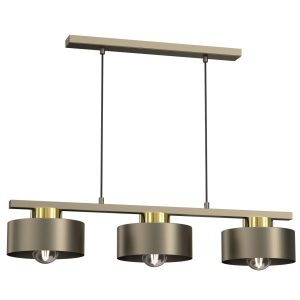 Lampa wisząca tytanowe złoto-złoty połysk Marti 3xE27x15W Luminex 847322 Lampa wisząca tytanowe złoto-złoty połysk Marti 3xE27x15W Luminex 847322