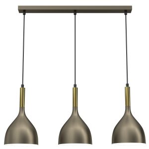 Lampa wisząca tytanowe złoto-złoty połysk Noak 3xE27x15W Luminex 846100 Lampa wisząca tytanowe złoto-złoty połysk Noak 3xE27x15W Luminex 846100