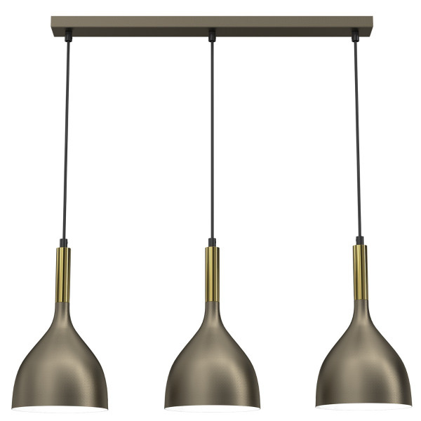 Lampa wisząca tytanowe złoto-złoty połysk Noak 3xE27x15W Luminex 846100