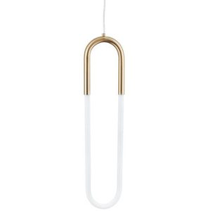 Lampa wisząca U-SHAPE nowoczesna biała złota 192906 Lampa wisząca U-SHAPE nowoczesna biała złota 192906