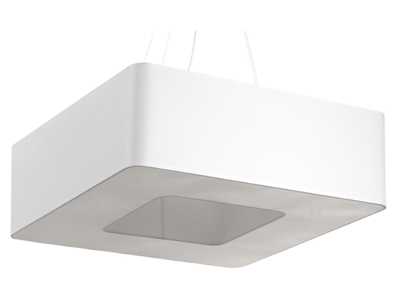 Lampa wisząca Ubrano 8-punktowa tkaninowa biała 70901