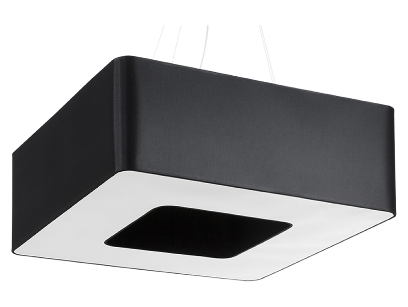 Lampa wisząca Ubrano 8-punktowa tkaninowa czarna 70902