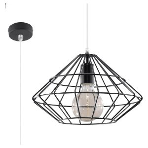 Lampa wisząca Umberto stalowa czarna 72634 Lampa wisząca Umberto stalowa czarna 72634