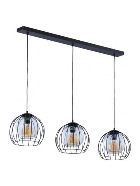 Lampa wisząca Universo 3-punktowa metalowa czarna 38143