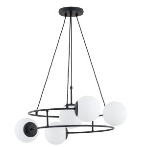 Lampa wisząca URANIA czarno-biała 5xE14x10W wym:70x68x68cm IP20 Alfa 984834 Lampa wisząca URANIA czarno-biała 5xE14x10W wym:70x68x68cm IP20 Alfa 984834