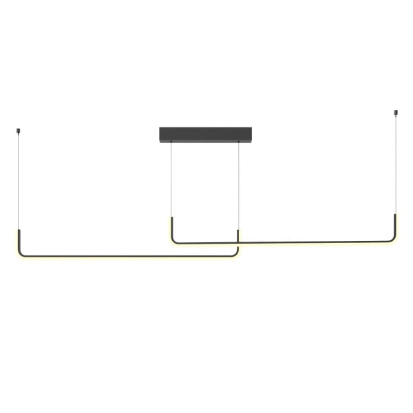 Lampa wisząca URUS liniowa czarna LED 30W biały ciepły 2400lm IP20 Maxlight 989299