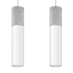 Lampa wisząca VALERO biało-szara 2xGU10x40W wym:100x34x34cm IP20 Pure Lume 1019024 Lampa wisząca VALERO biało-szara 2xGU10x40W wym:100x34x34cm IP20 Pure Lume 1019024