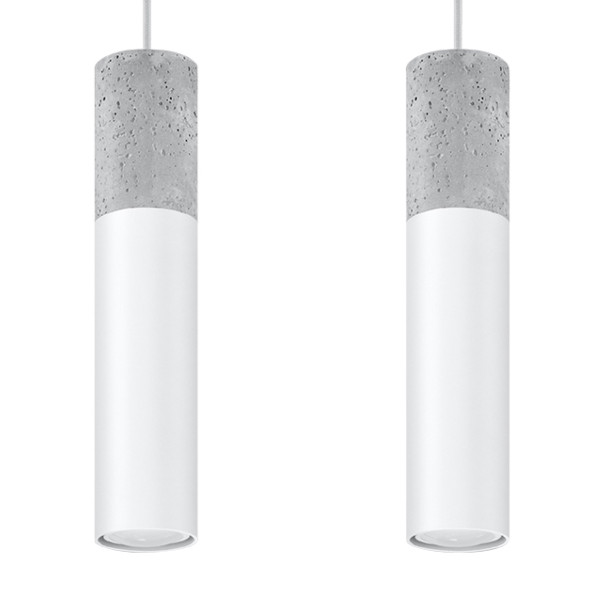 Lampa wisząca VALERO biało-szara 2xGU10x40W wym:100x34x34cm IP20 Pure Lume 1019024