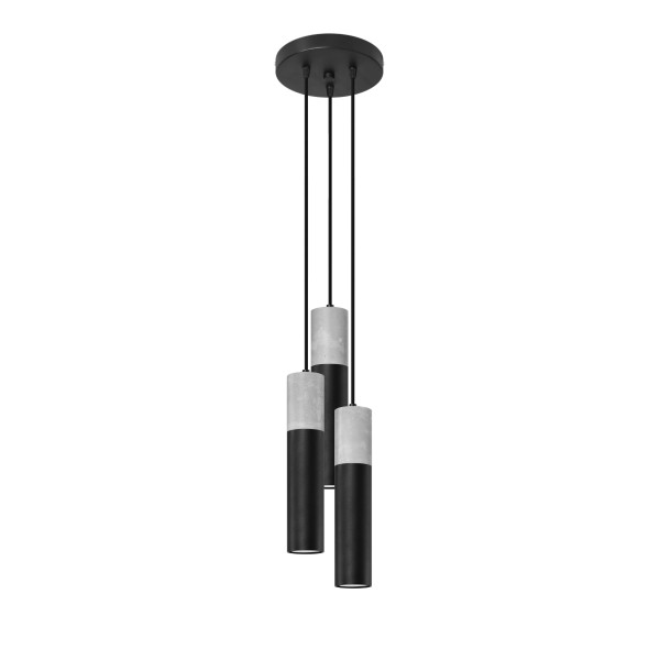 Lampa wisząca VALERO czarno-szara 3xGU10x10W IP20 Pure Lume 1019326