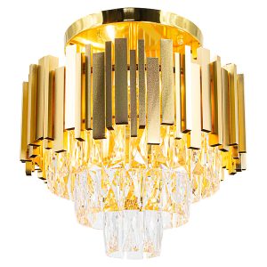 Lampa wisząca Valetta 4-punktowa metalowa złota 1077838 Lampa wisząca Valetta 4-punktowa metalowa złota 1077838