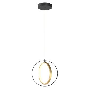 Lampa wisząca Valla LED ze ściemniaczem czarno-złota 158334