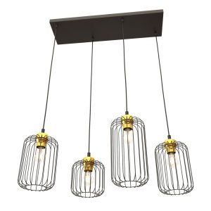 Lampa Wisząca Vander 4 Bl Gold 752510