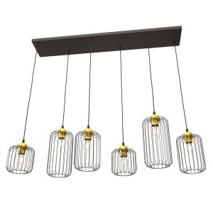 Lampa Wisząca Vander 6 Bl Gold 752512