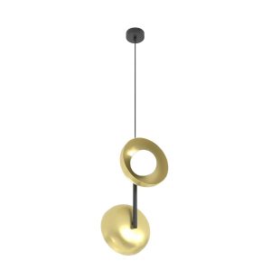 Lampa wisząca VANILA złota 2xG9x15W wym:120x23x20cm IP20 Emibig 1025426 Lampa wisząca VANILA złota 2xG9x15W wym:120x23x20cm IP20 Emibig 1025426