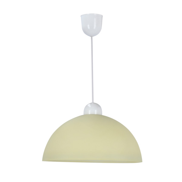 Lampa wisząca Vanilia kremowy klosz biało-kremowa 1xE27x60W IP20 Candellux 989841
