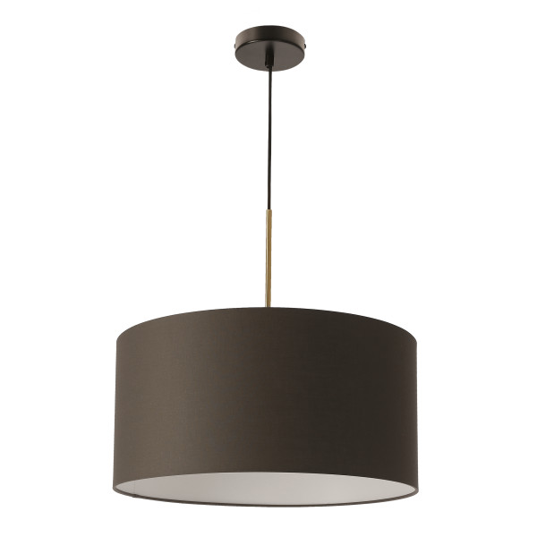 Lampa wisząca Vanti z grafitowym abażurem szaro-czarna 1xE27x40W Candellux 989746